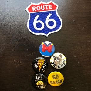 Hot Topic Small Pins and Iron on patch